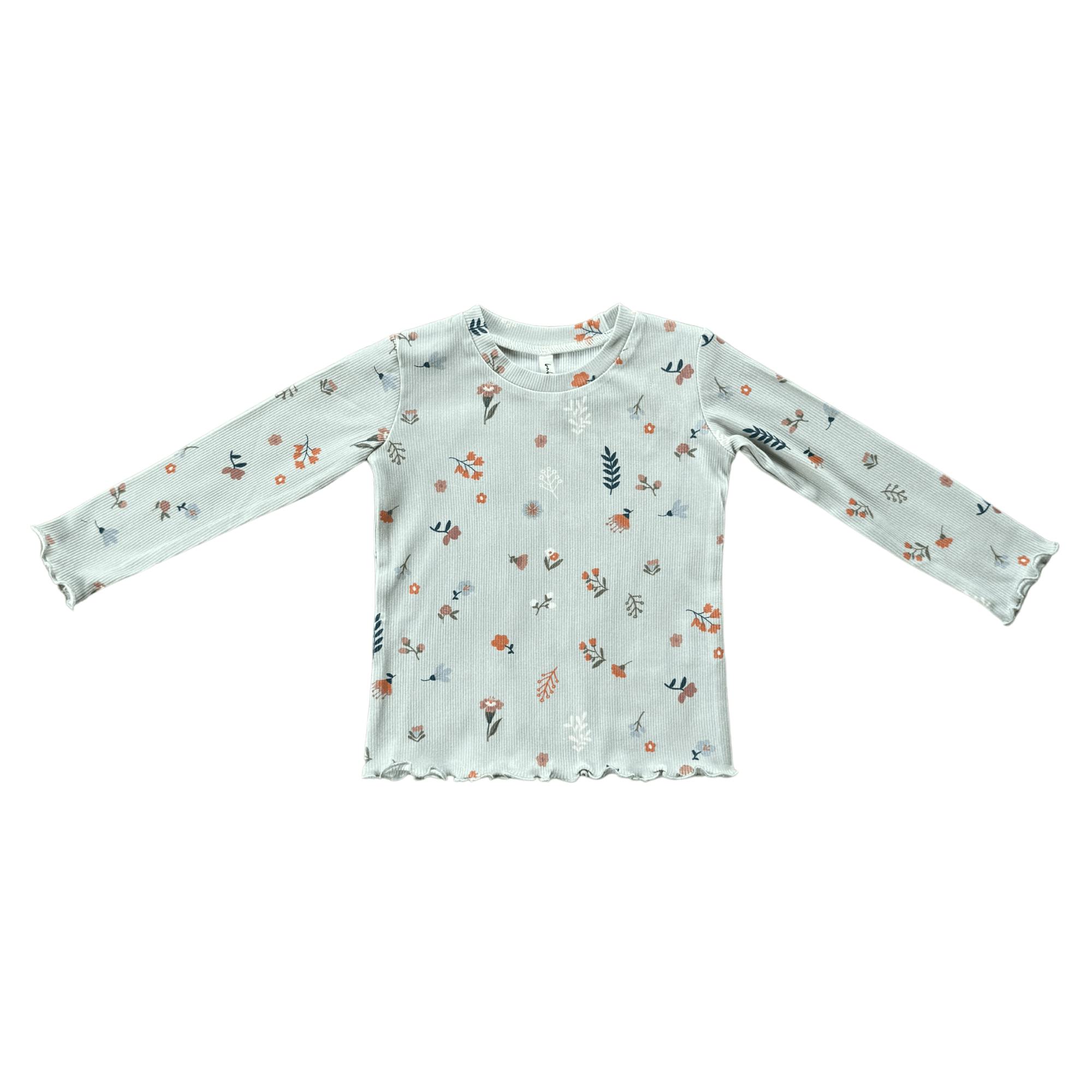 Lettuce Hem Tee Misty Rose Stripe