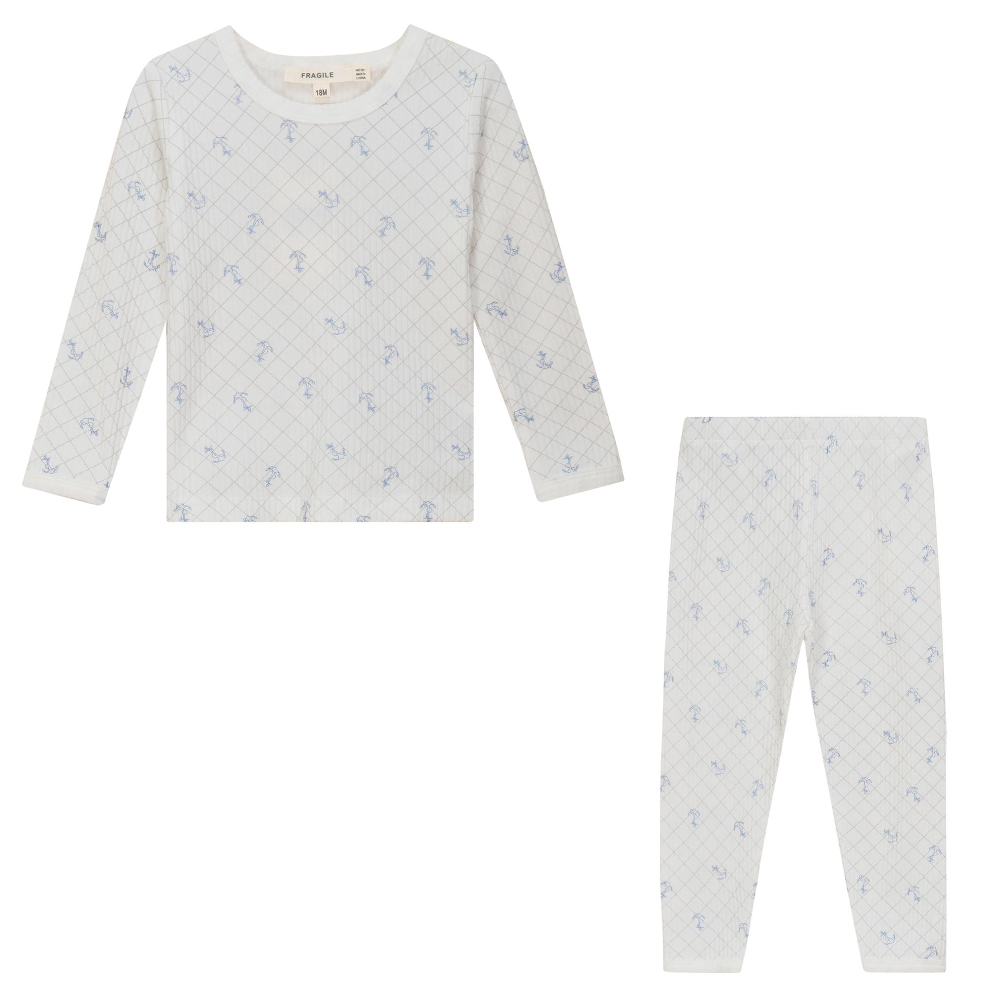 Mesh Print 2Pc Set White/Blossom