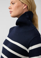Knit High Neck Maternity Nursing Sweater