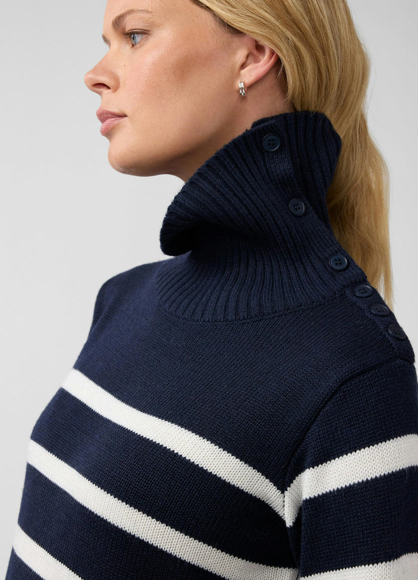 Knit High Neck Maternity Nursing Sweater