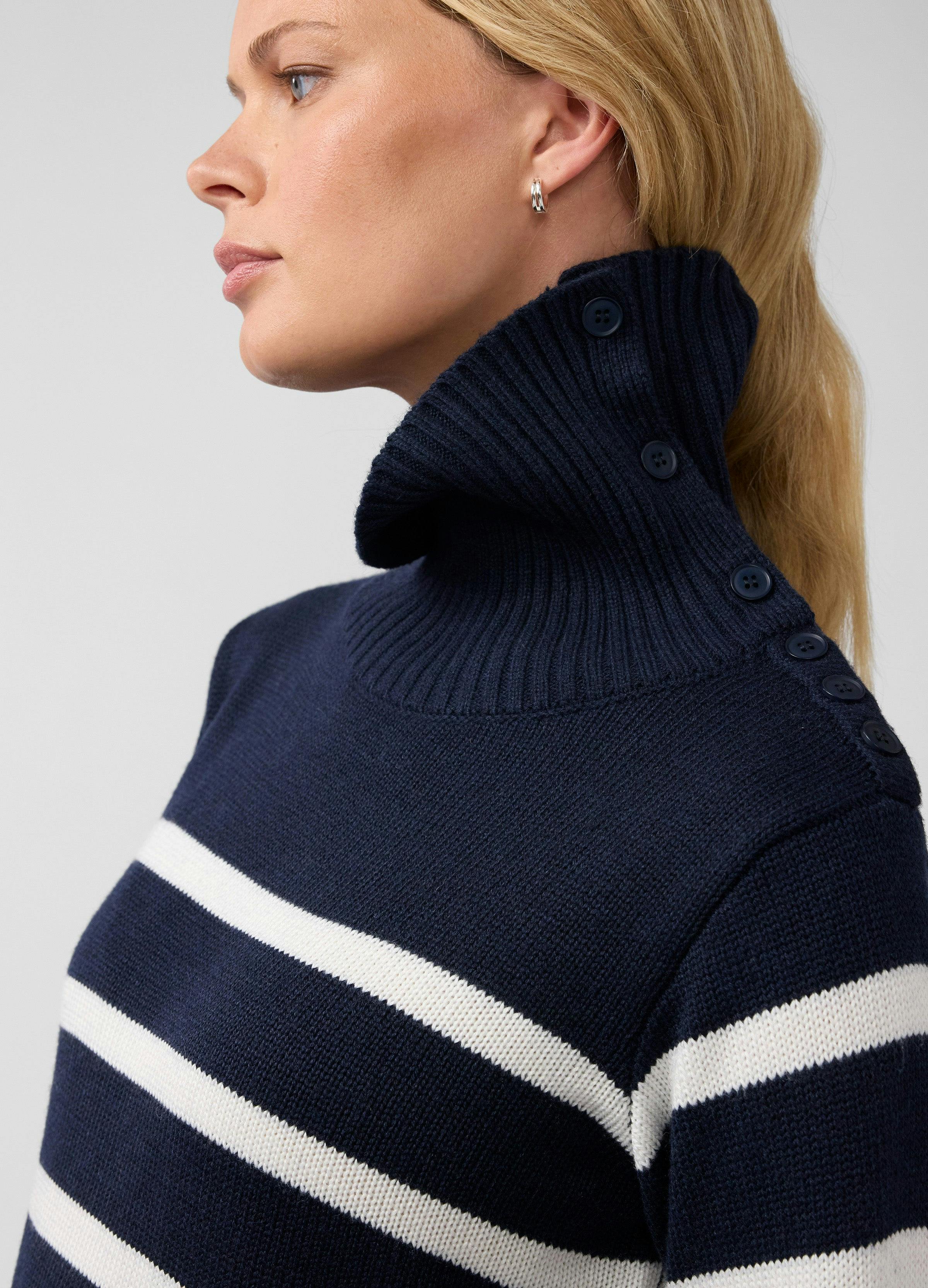 Knit High Neck Maternity Nursing Sweater