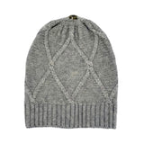 Diamond Lurex Knit Hat (Snap On Pom Sold Separately)