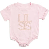 Lil Sis Pearl Patch Short Sleeve Romper - Ballet