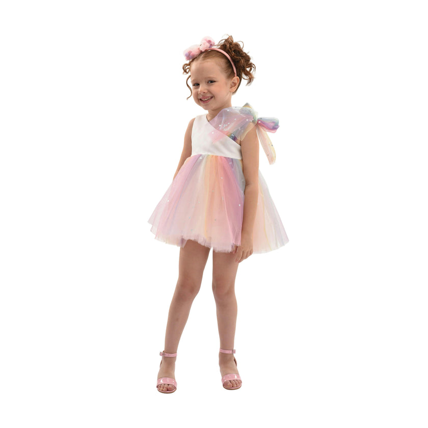 White Pastel Tulle Party Dress