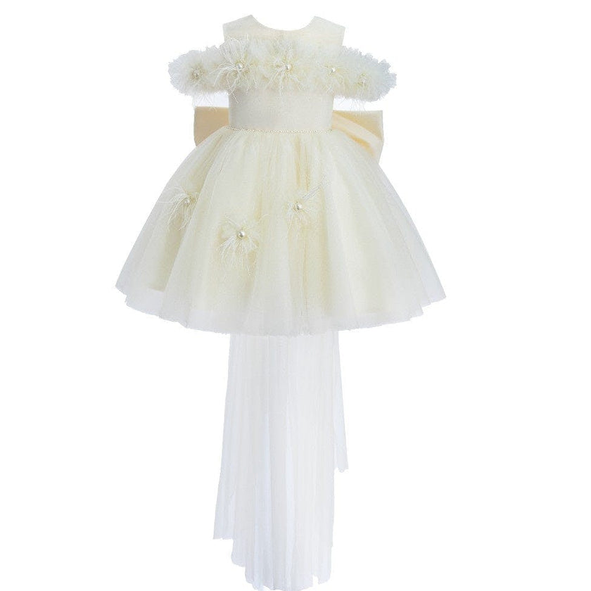 Ivory Floral Tulle Gown