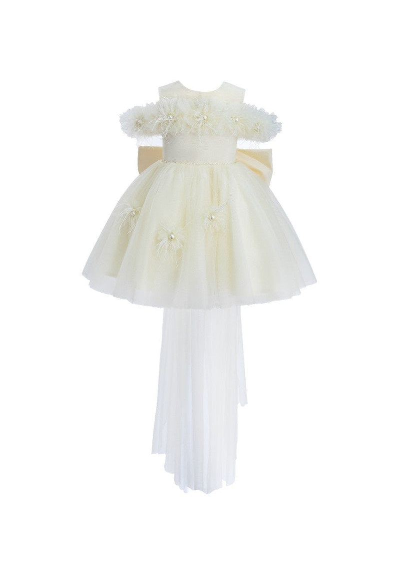 Ivory Floral Tulle Gown