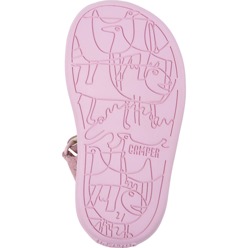 Bicho Leather First Walker Sandals, Pink