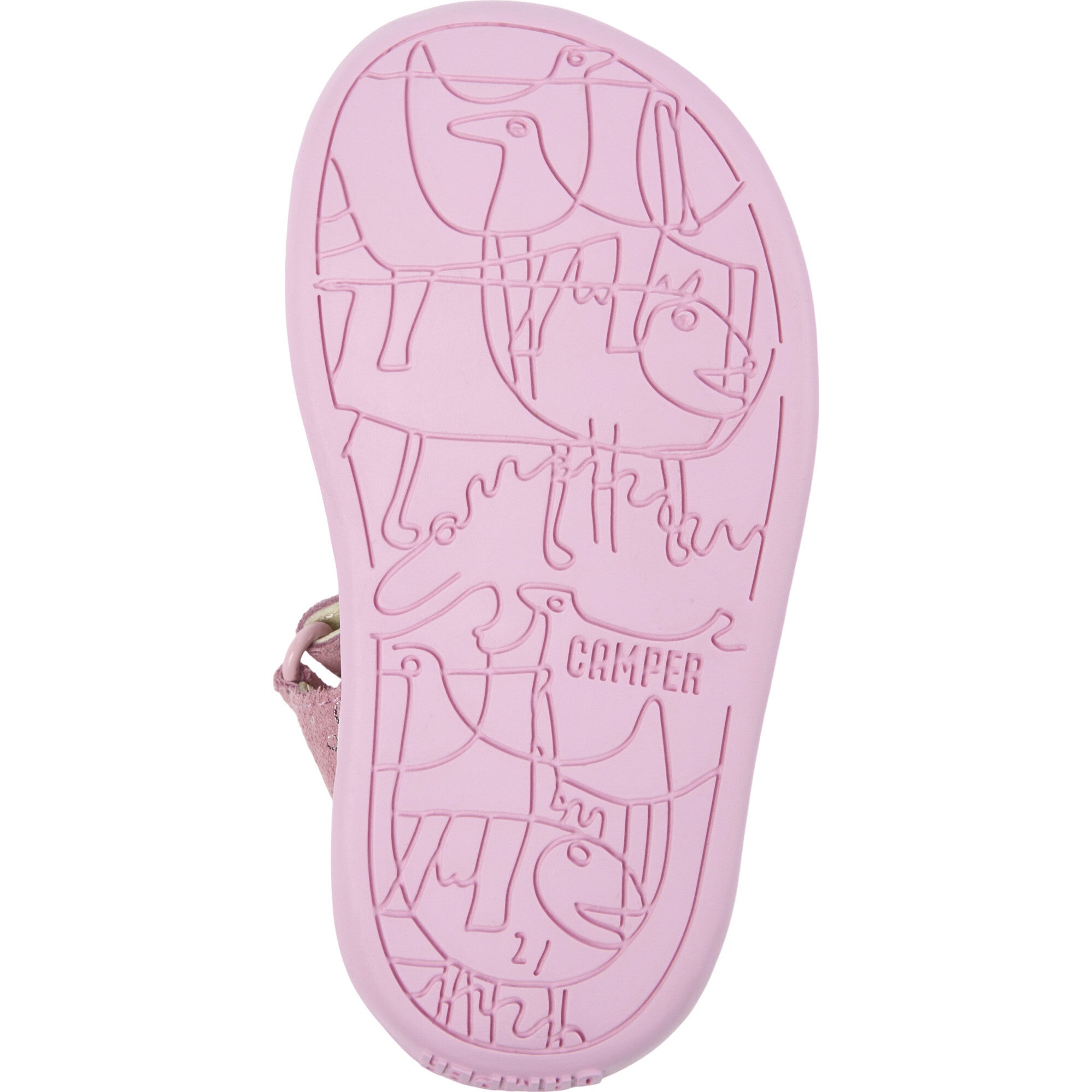 Bicho Leather First Walker Sandals, Pink