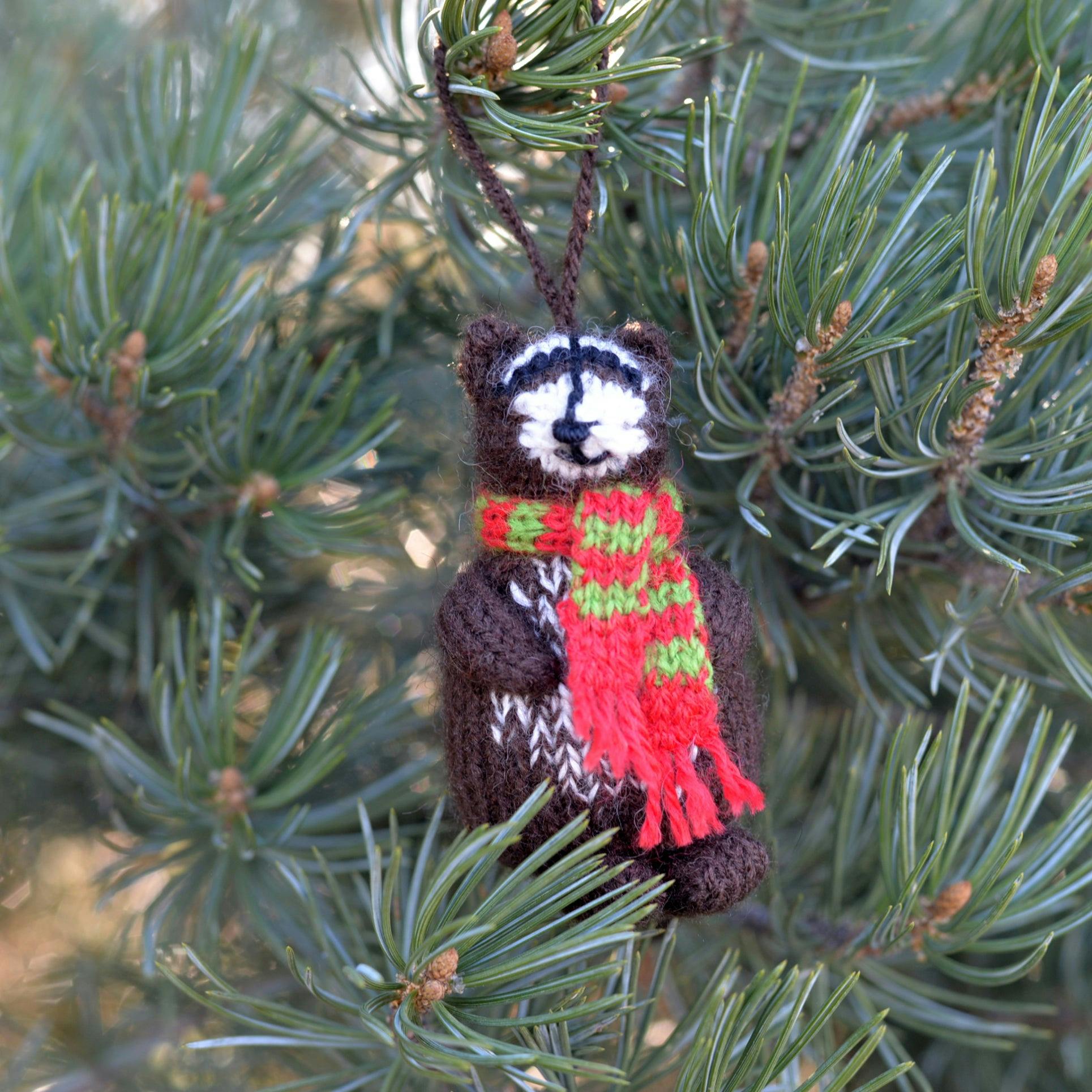 Raccoon Ornaments, set of 3
