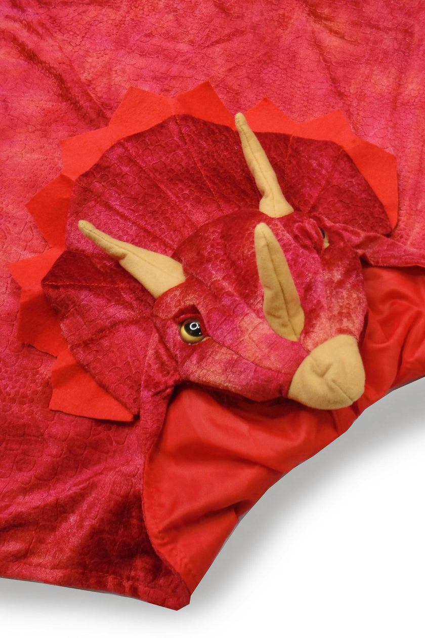 Triceratops Hooded Cape Size 4-5