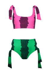 June Tie-Shoulder Sleeveless Two-Piece Bikini