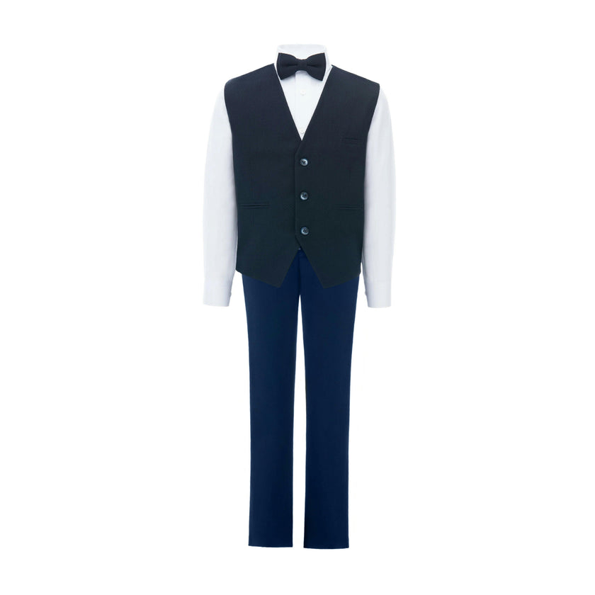 Navy Benito Vest Outfit Set