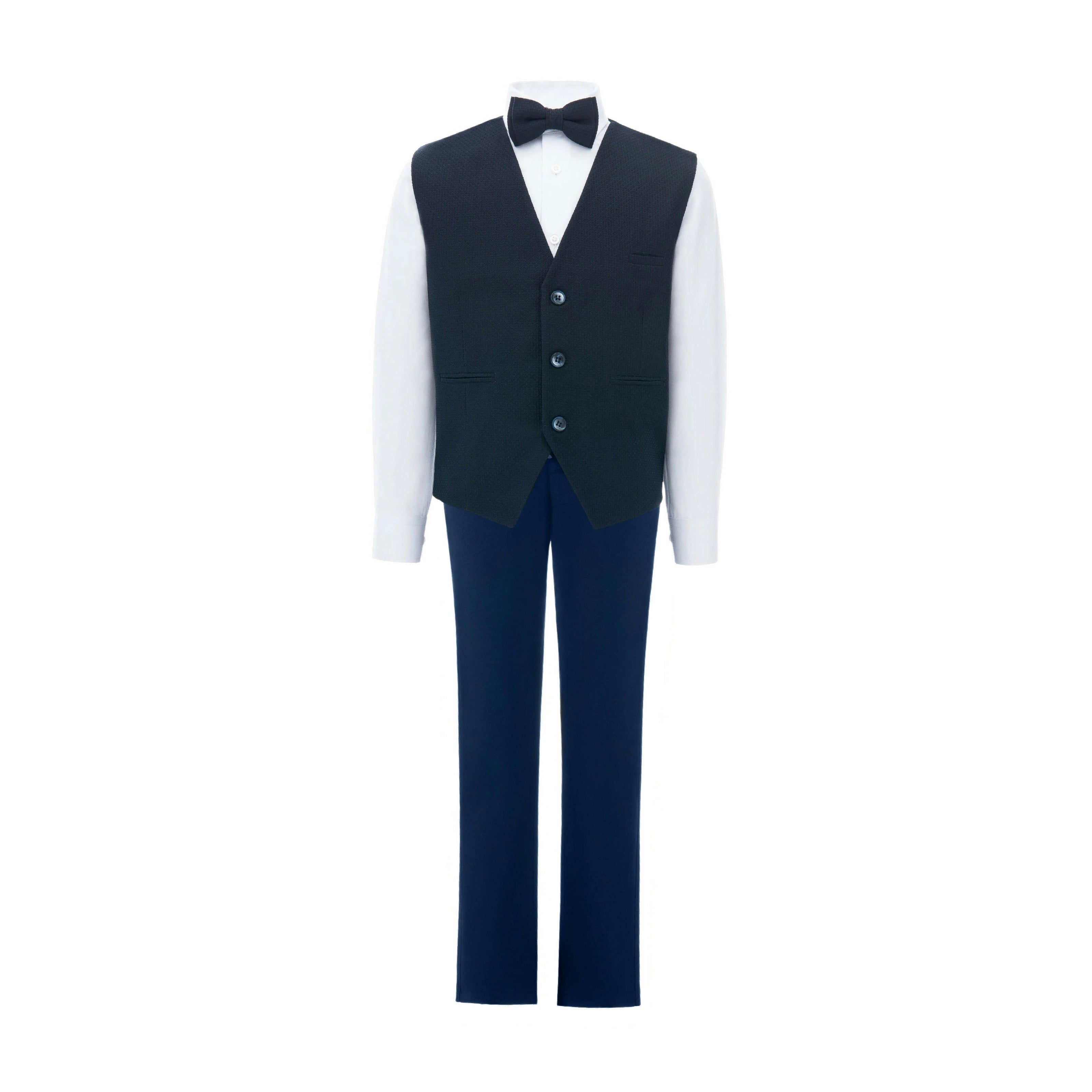 Navy Benito Vest Outfit Set