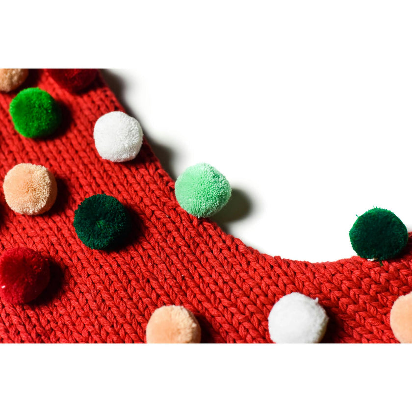 Christmas in the Village Pom Pom Stocking