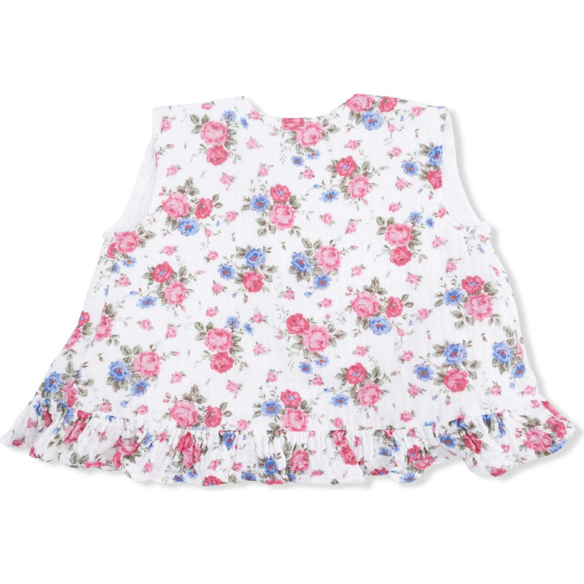 Cabbage Roses - Ruffle Back Top and Bloomer