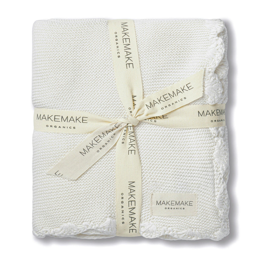 Organic Cotton Scalloped Baby Blanket