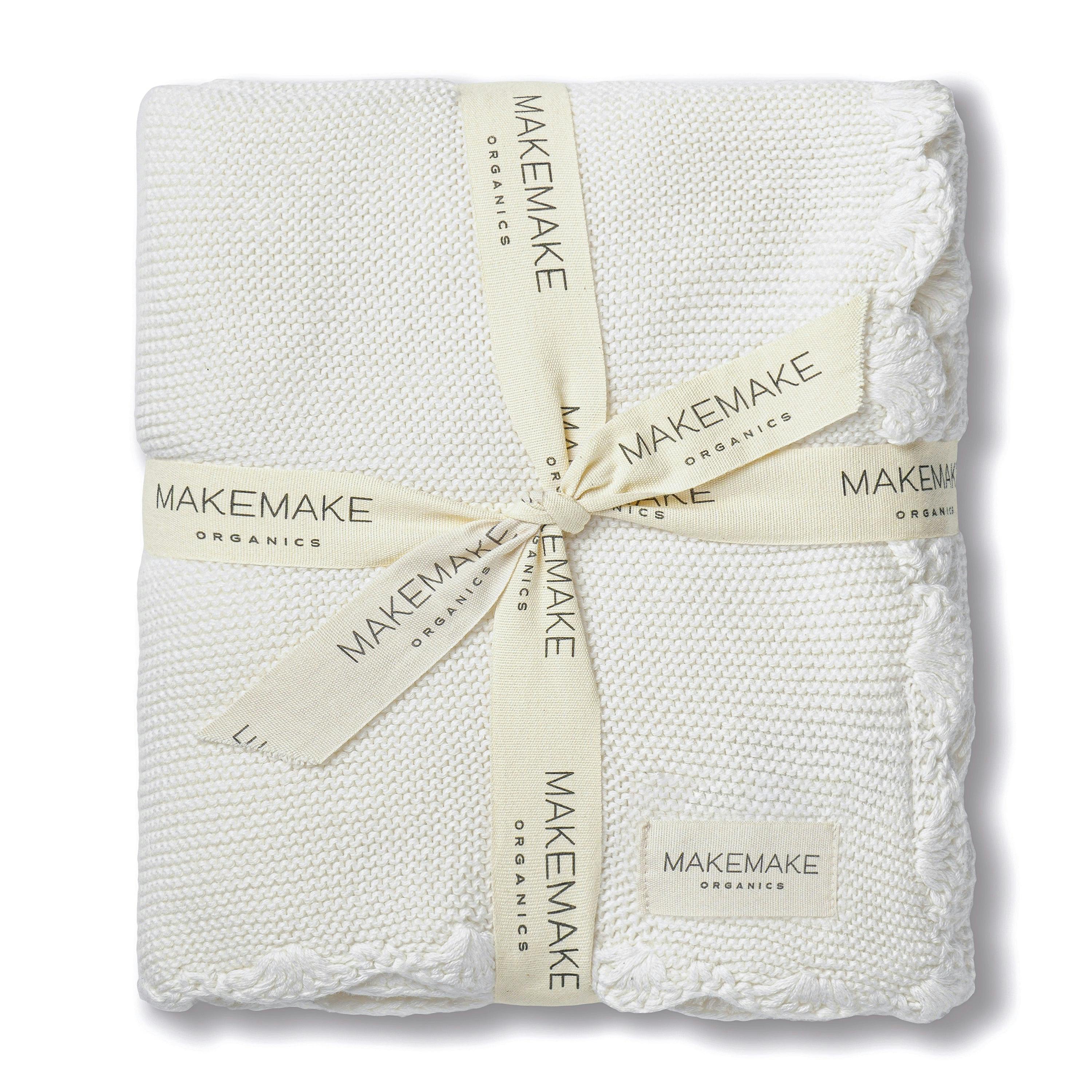 Organic Cotton Scalloped Baby Blanket