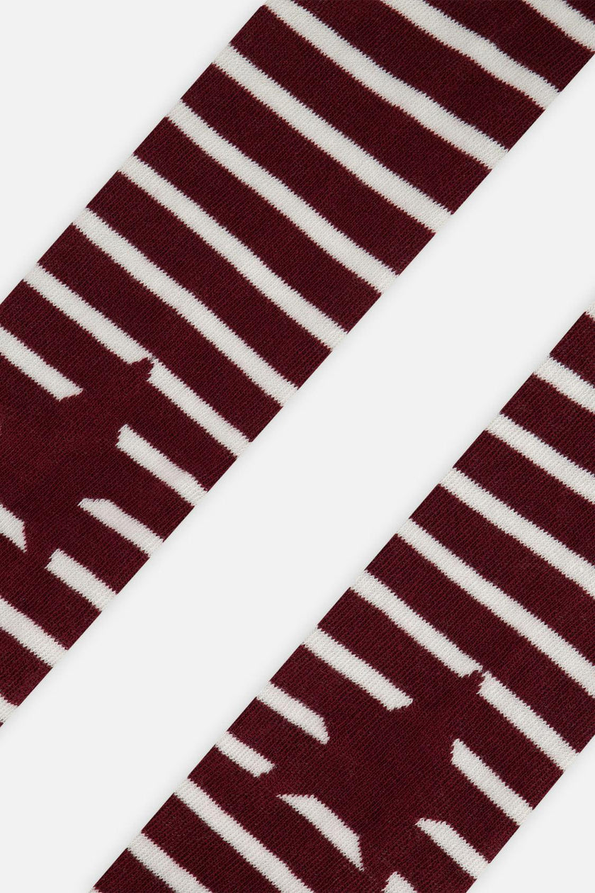 Knit Tights Reddish-Brown