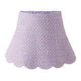 Purple Tweed Scalloped Skirt Set