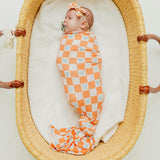 Knit Swaddle Blanket - Mickey Mouse Check