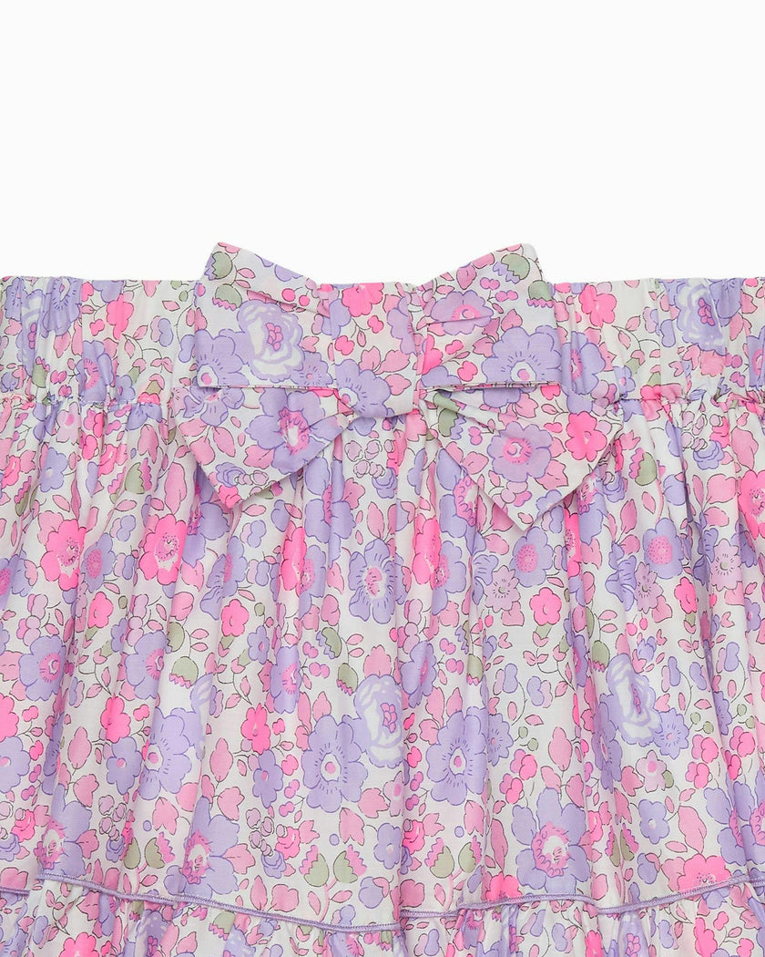 Betsy Bow Tiered Skirt in Lilac Betsy