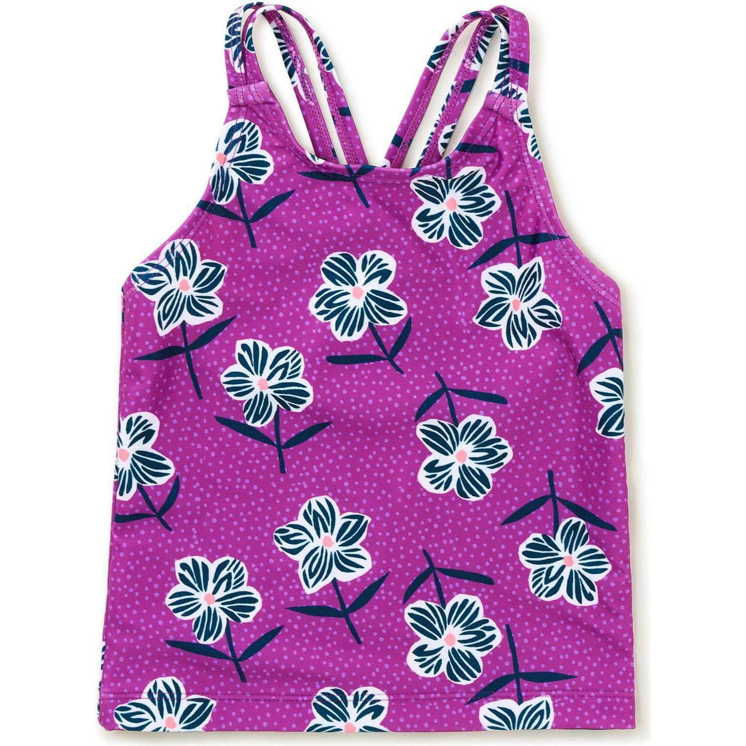 Cross Back Tankini Top, Multi