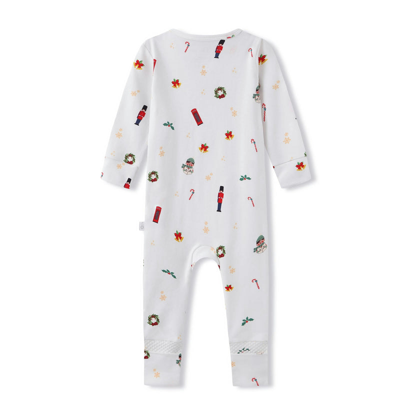 Organic Cotton Magnetic Footie Pajama - London