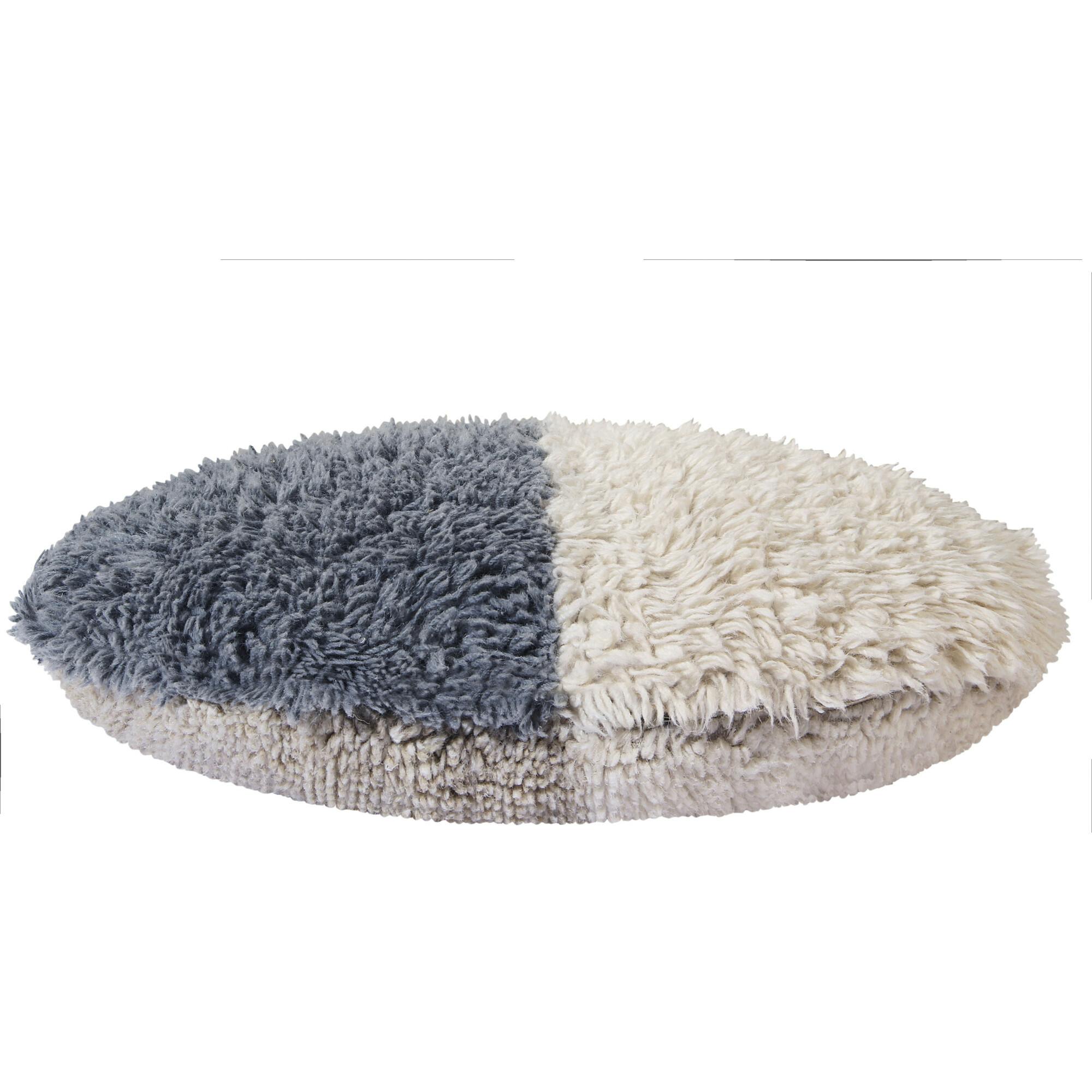 Sun Rays 2-Shade Round Woolable Floor Cushion