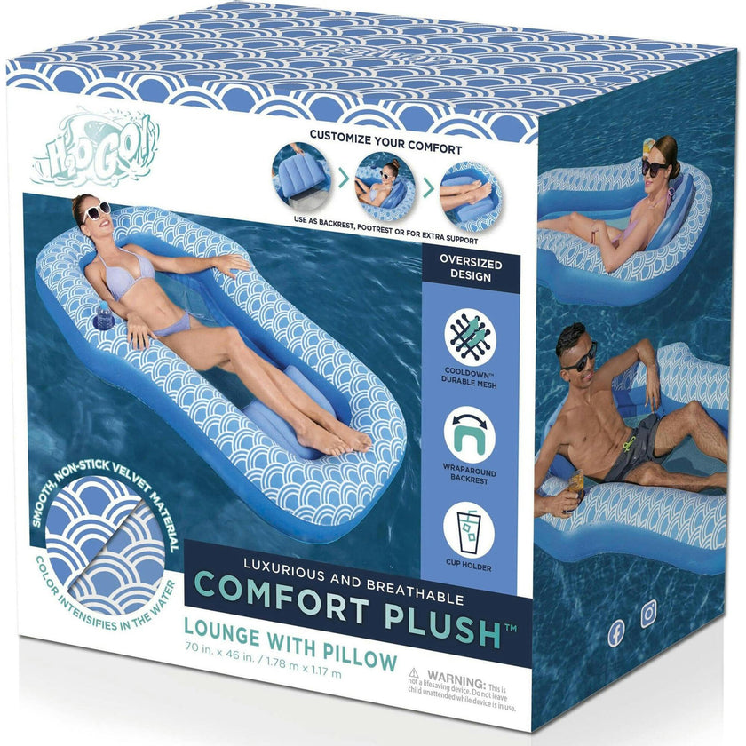 H2OGO! Comfort Plush Pool Lounge 70" x 46"