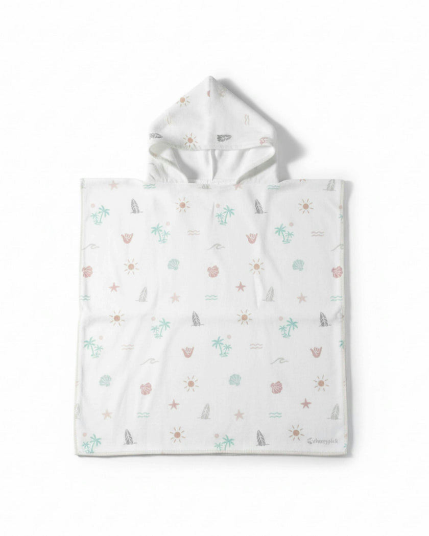 Kids Hooded Beach Poncho - Quick Dry Pool & Swim Towel