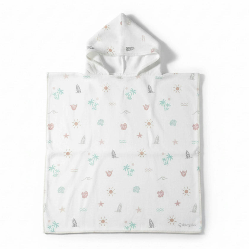 Kids Hooded Beach Poncho - Quick Dry Pool & Swim Towel