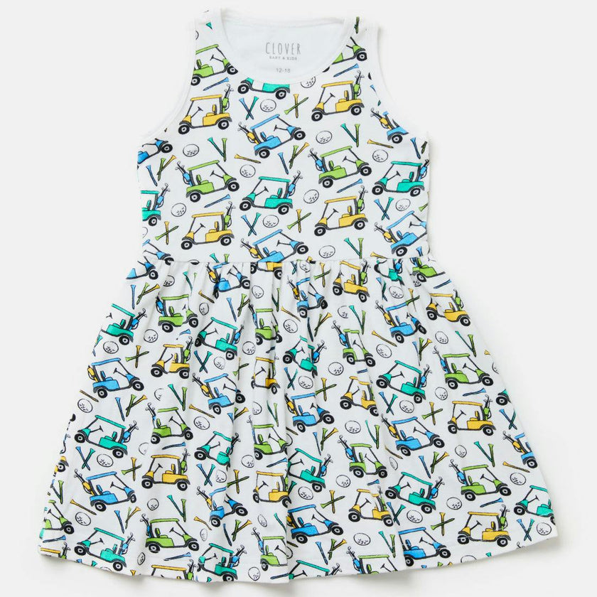 Stretchy Sleeveless Twirl Dress - Golf