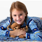 Hanukkah Fair Isle Bamboo Girls' Long Sleeve Dress