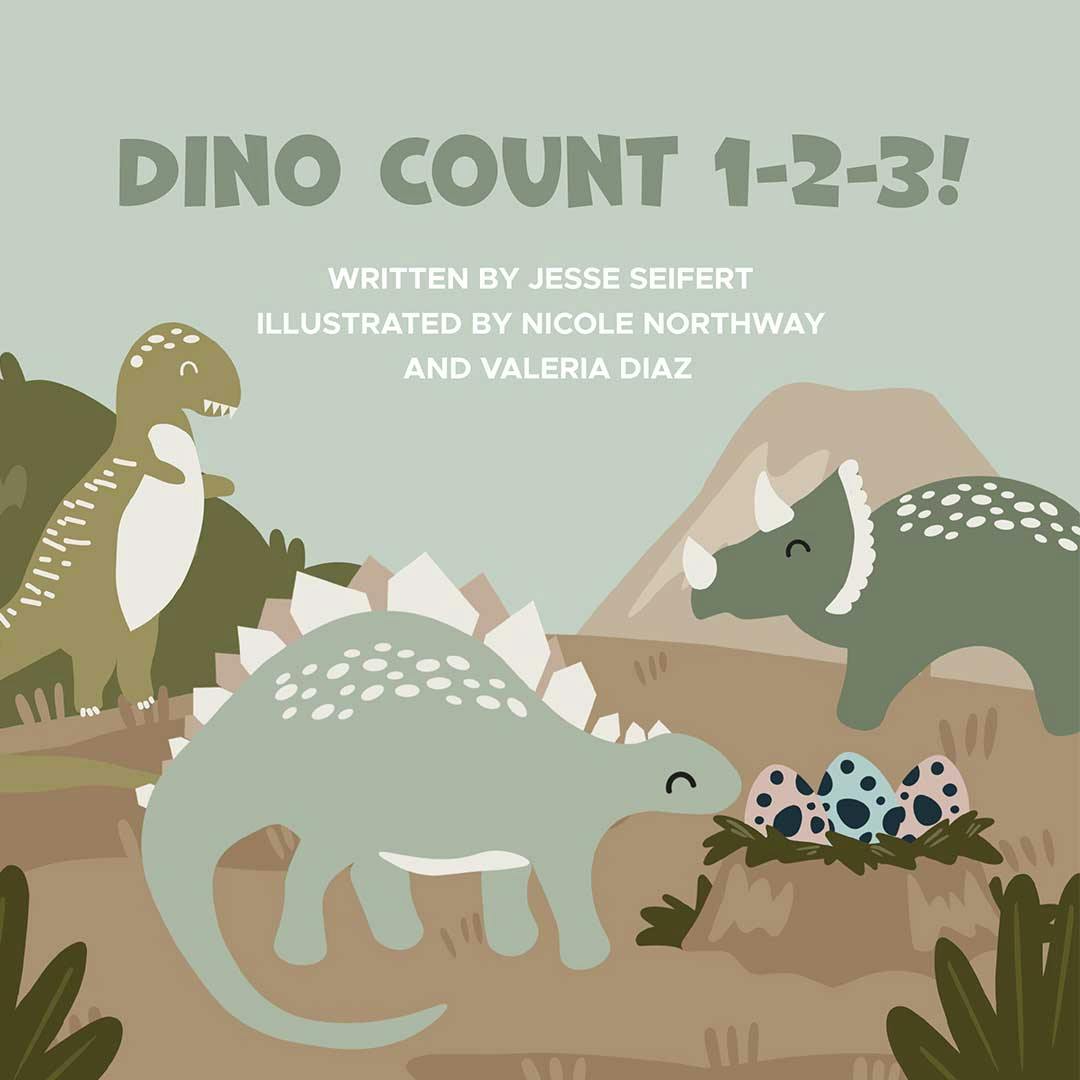 Lucy's Room Dino Count 1-2-3! Board Book Green/Multi
