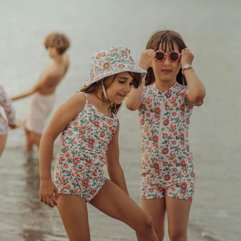 Vintage Girls 1 Piece Swimsuit | UPF + Recycled - In Bloom