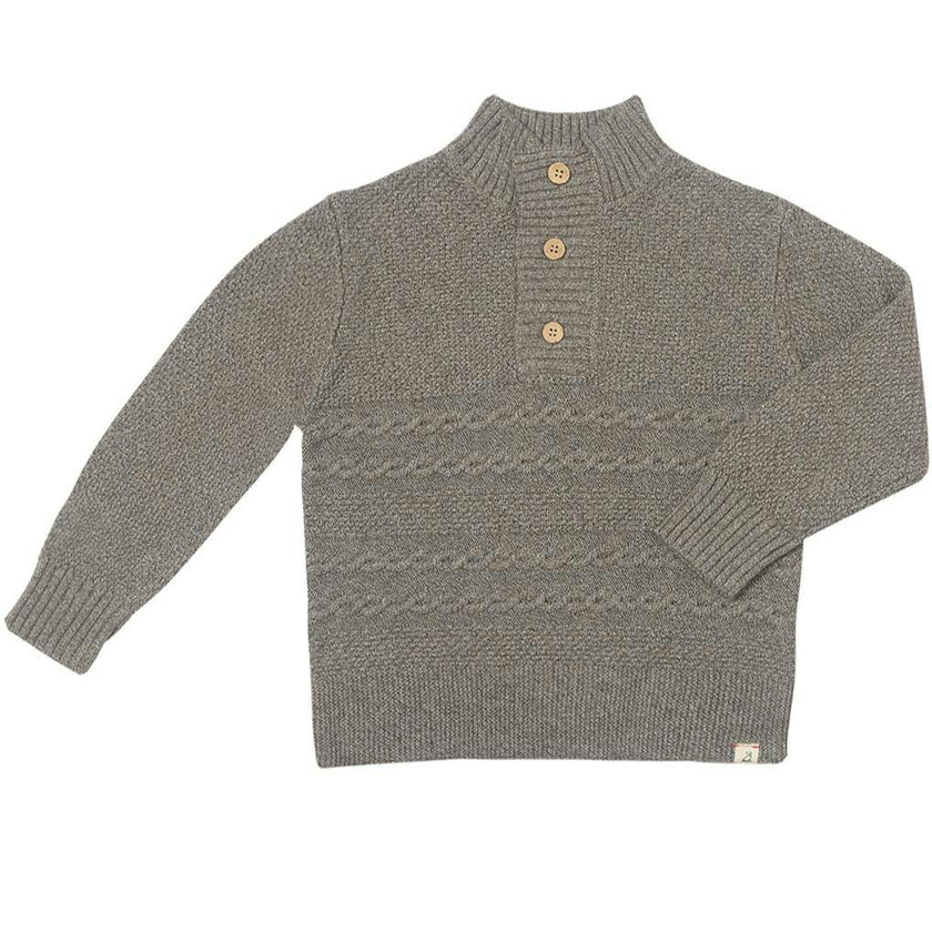 CABLE Heathered Grey Sweater