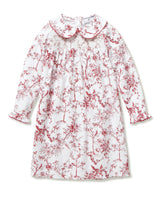 Girl's Twill Eloise Nightgown in Red Timeless Toile