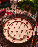 Elodie Dinner Plate Set in Cranberry