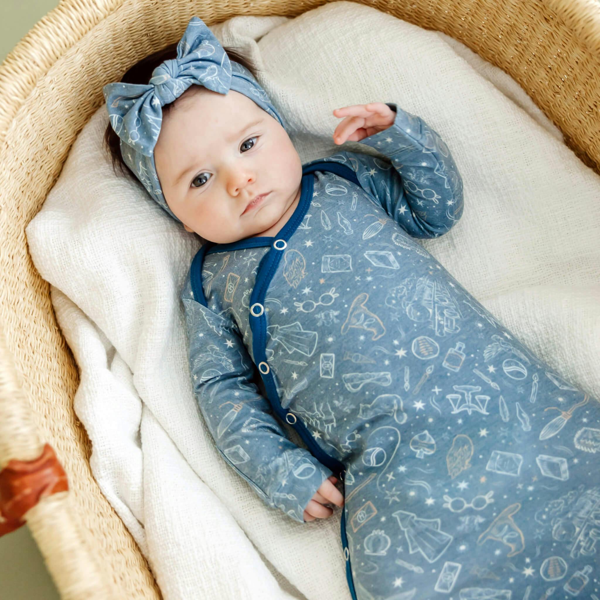 Newborn Knotted Gown - Hogwarts