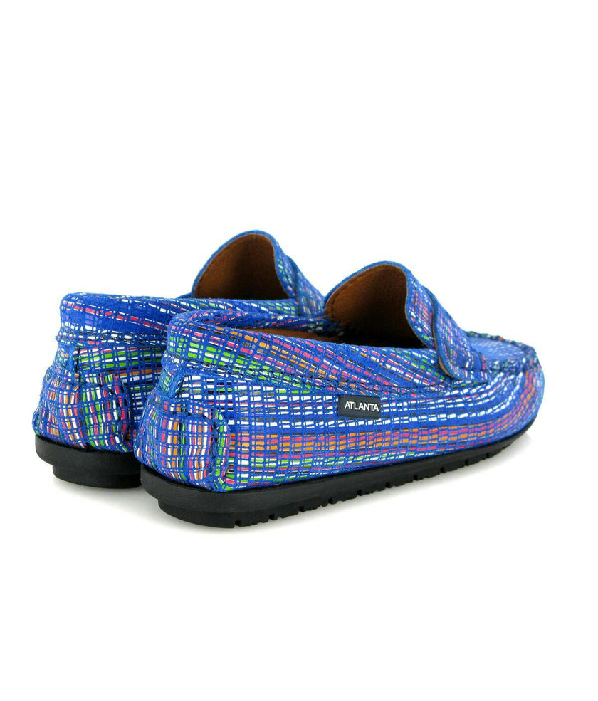 Penny Moccasins, Blue Multi
