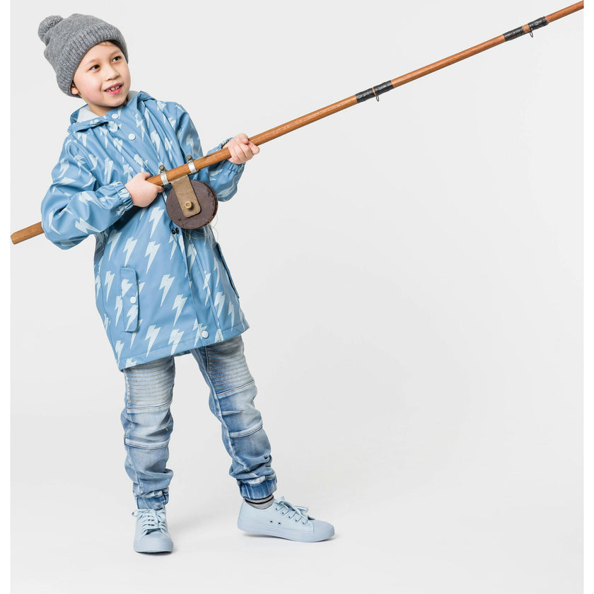 Recycled Waterproof Raincoat, Blue
