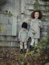 Baby Lurex Check Piped Peter Pan Collar Shirt & Short Set