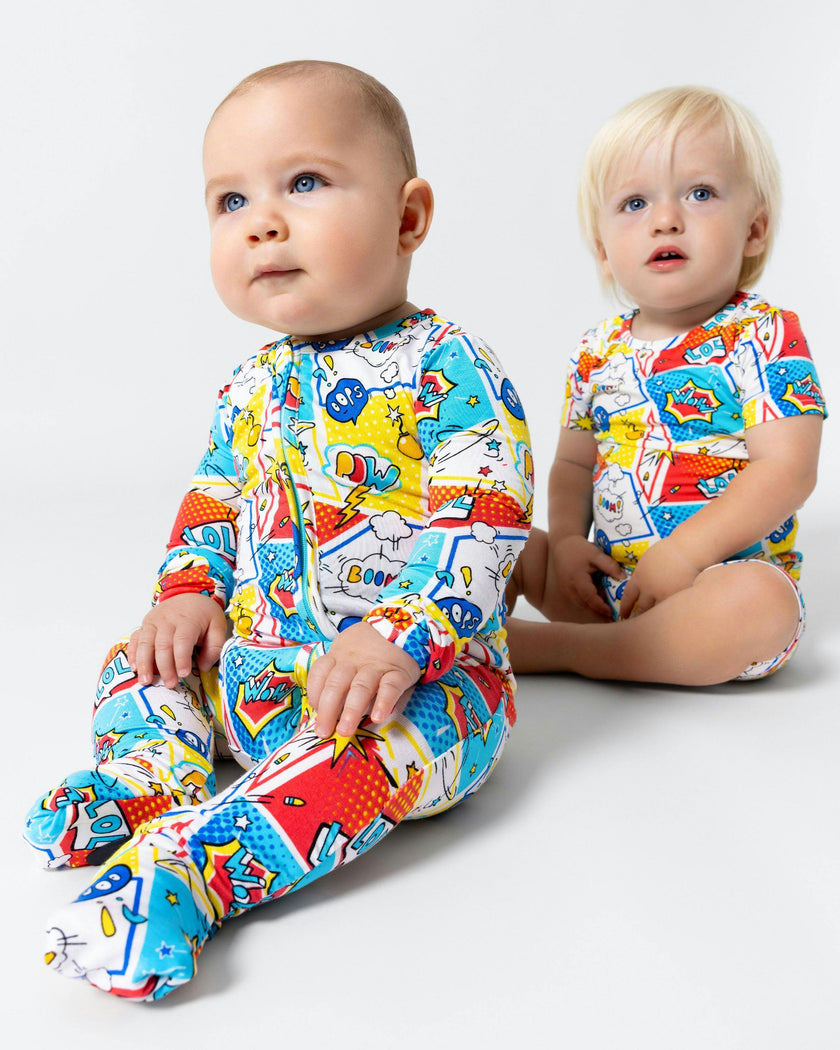 Comic Hero Bamboo Convertible Footie