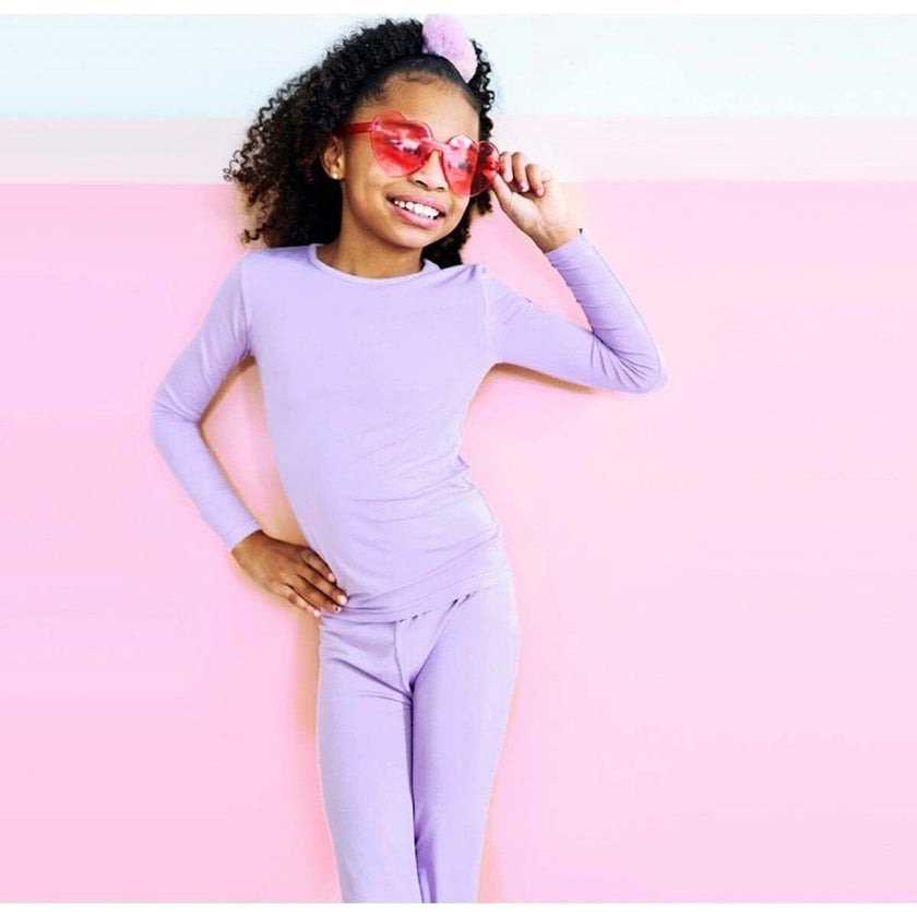 Lavender Bamboo Kids Pajamas
