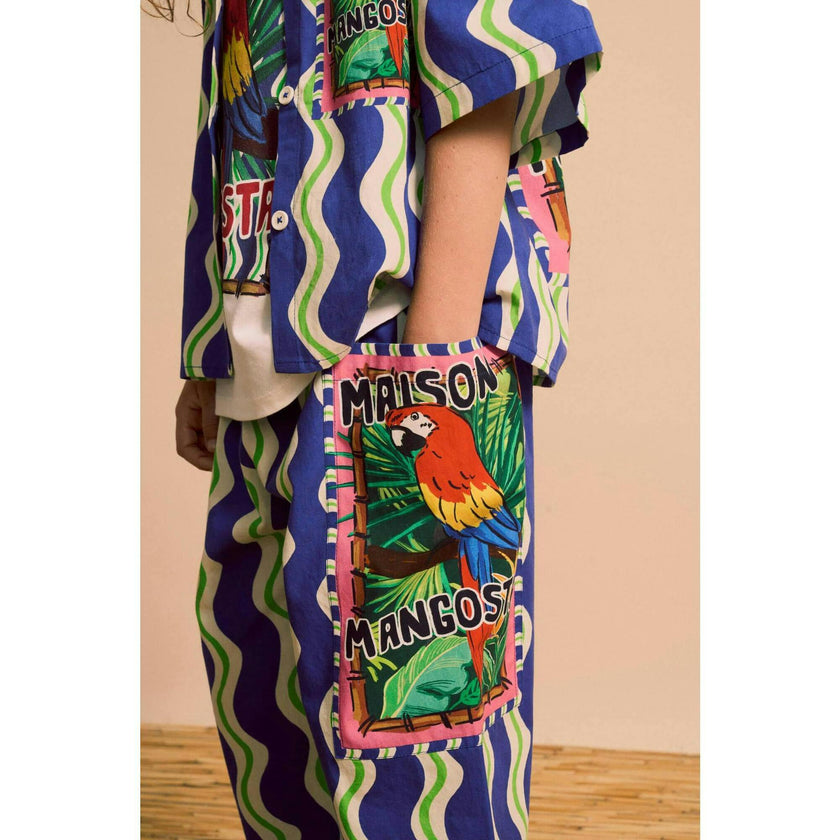 LOROS WAVY PANTS NAVY BLUE