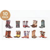 Western Cowboy Boot Temporary Tattoos - 10 Pack