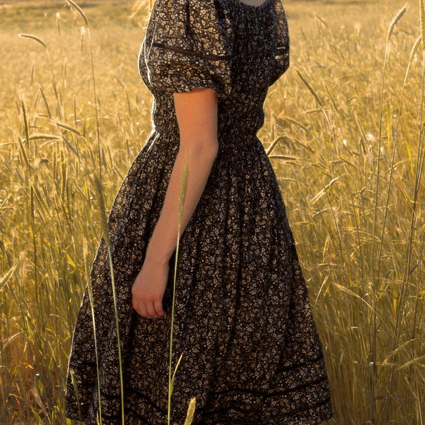 Brooklyn Dress in Navy Dainty Floral