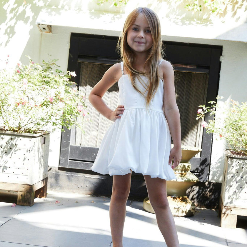 Bailey White Rose Satin Ballet Dress