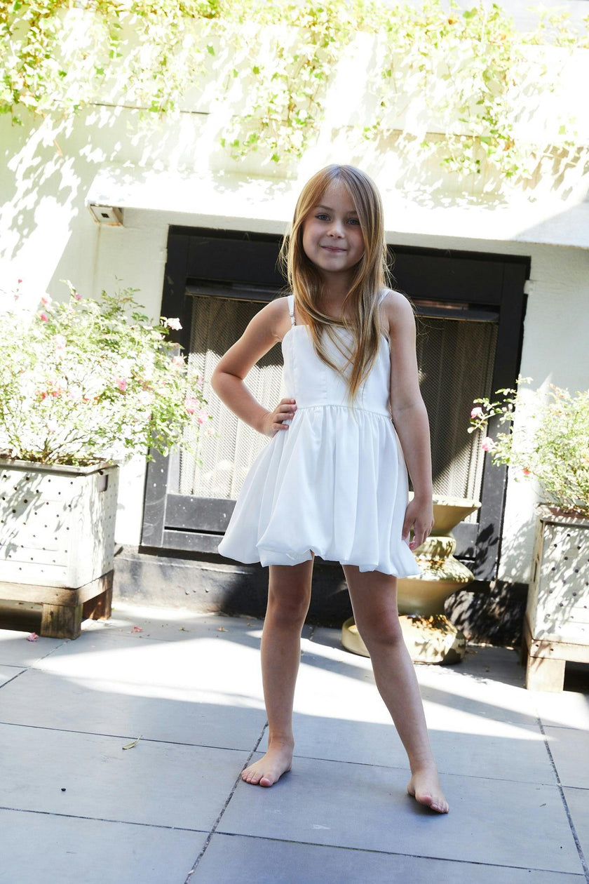 Bailey White Rose Satin Ballet Dress
