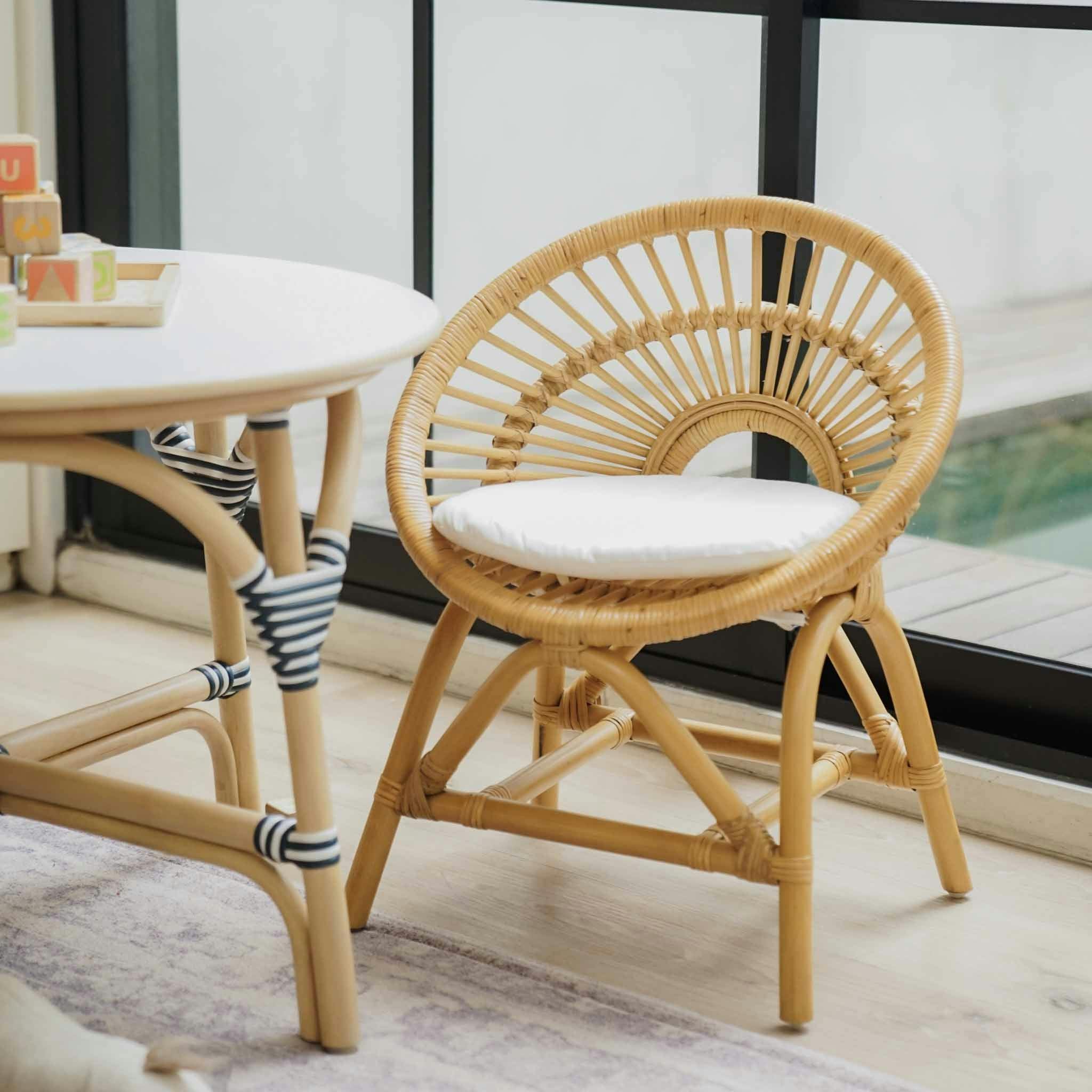 Handcrafted - Maya Kids Chair (Natural) - Rattan Wicker